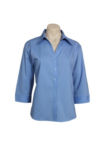 Picture of Biz Collection Ladies Metro Shirt 3/4 Sleeve 65% Cotton 30% polyester 5% elastane